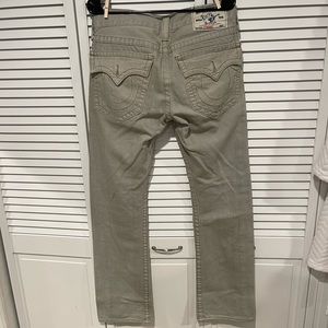 True religion, straight cut, size 30, tan jeans